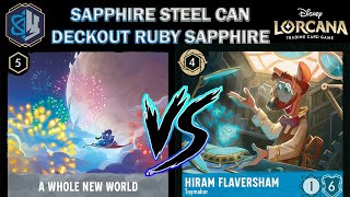 🔵🔘 SAPPHIRE STEEL 2nd VS RUBY SAPPHIRE 1st  Game 2 Disney Lorcana Gameplay  15 INK END GAME [upl. by Langston113]