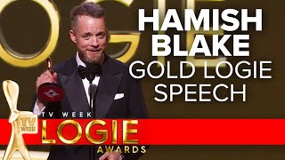 Hamish Blake wins the Gold Logie  TV Week Logie Awards 2022 [upl. by Eiclek]