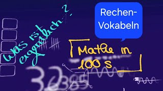 Rechenvokabeln für plus minus mal geteilt  Mathe in 100 Sekunden  Mathe mit Karo [upl. by Ronica52]