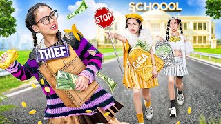 Poor Vs Rich Vs Giga Rich Student at School New Girl Is A Thief [upl. by Lewls190]