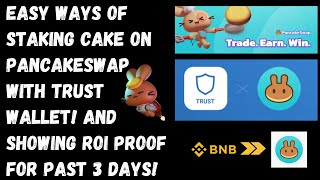 Easy Ways to Auto Stake CAKE on PancakeSwap with Trust Wallet  Passive Income [upl. by Akemit]