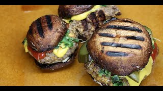 KETO PORTOBELLA MUSHROOM BURGER  LOW CARB BURGER [upl. by Emelin]