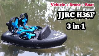 Unboxing JJRC H36F 3 in 1 RC Vehicle Flying Drone Drone  Boat  Vehicle Terzetto RTR Model [upl. by Nivad]