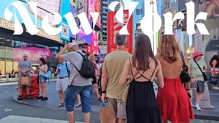 Summer Vibes at the 7th Avenue Street Fair Near Times Square 4K [upl. by Nasia]