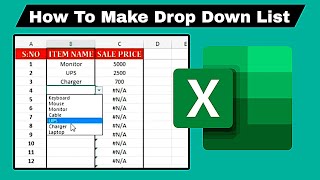 Drop Down List In Excel  How To Make Drop Down What Excel Shortcut Report [upl. by Lengel]