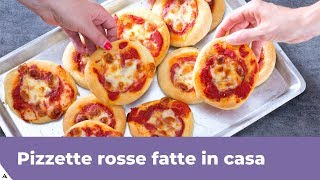 PIZZETTE ROSSE FATTE IN CASA Ricetta facile e veloce [upl. by Onailil]