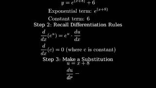 Differentiate the function y  ex8  6 [upl. by Mines]