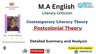 What is Postcolonialism  Postcolonial Theory Concept Explained by Mrs Preeti Mathur cuet MAeng [upl. by Bluh879]