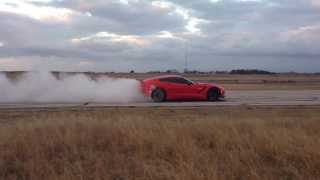 Twin Turbo C7 Corvette Burnout [upl. by Bluefield]