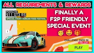 Asphalt 9  KOREAN FOOD FESTIVAL  All Stages Requirements amp Rewards 🥳 [upl. by Earehs]