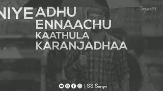 Trisha illana Nayanthara  uyirnu Sonniyee Adhu Ennachi  Lyric Video  WhatsApp Status [upl. by Amsab930]