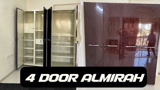 Godrej interior 4 door almirah kreation metal wood finishing wardrobe godrej Almira design [upl. by Aelram346]