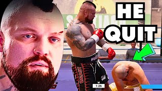 I Made Tyson Fury User Quit with World Strongest Man Eddie Hall Undisputed Boxing Game [upl. by Ihab]