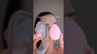 Silicone Pad vs Beauty Blender 🤍💗 shorts makeup [upl. by Basham]