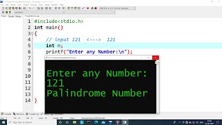 C Program to Check a Number is Palindrome or Not  Learn Coding [upl. by Longfellow]