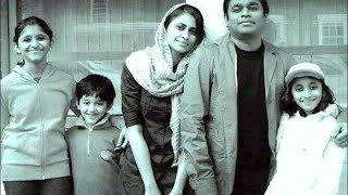 AR Rahman family Photos  Rahmans wife daughters son and friends  Must Watch Rare Photos [upl. by Enyawud682]