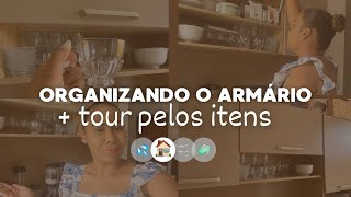 ORGANIZANDO O ARMÁRIO  TOUR PELOS ITENS 🏠🧽☕️🍶 [upl. by Aloeda]