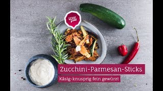 Low Carb Rezept ZucchiniParmesanSticks  Käsigknusprig fein gewürzt [upl. by Aciamaj]