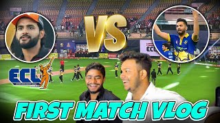 ECL Cricket first match vlog  Elvish yadav vs Fukra insaan [upl. by Hcurob461]