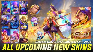 MOBILE LEGENDS ALL UPCOMING SKINS 2024  RELEASE DATE amp DECEMBER COLLECTOR SKIN 2024  ML LEAKS [upl. by Omura]