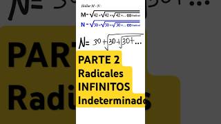 PARTE 2 radicales Indeterminados matematicas razonamientomatematico maths [upl. by Arv]