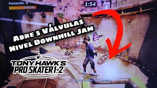 Abre 5 Válvulas Nivel Downhill Jam Tony Hawks Pro Skater 1  2 How To Open 5 Valves Gameplay PS4 [upl. by Fanni]