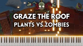 Graze the Roof  Piano Tutorial  Cover Plants vs Zombies FREE MIDI [upl. by Giraud670]