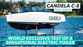 World exclusive test of a sensational new flying electric boat  €290k Candela C8 sea trial  MBY [upl. by Polash802]