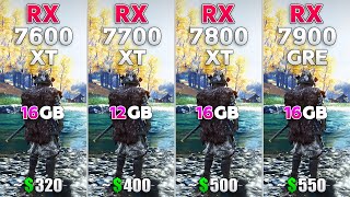 RX 7600 XT vs RX 7700 XT vs RX 7800 XT vs RX 7900 GRE  Test in 10 Games [upl. by Hermann]