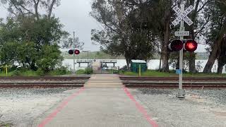 Incoming Amtrak San Joaquin 712 passing By Eckley Pier [upl. by Acnairb139]