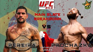 UFC 303 Pereira vs Prochazka 2  DraftKings DFS amp Bet Strategy [upl. by Annora]