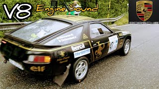 Porsche 928 S  V8 Engine Sound  Rally Car Stage Start [upl. by Zanze]