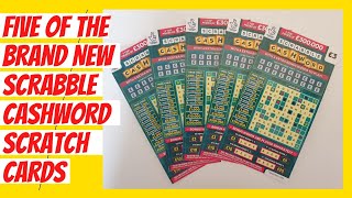 New crossword scratch ticket Enjoy 5 of the new Scrabble cashword scratch cards £15 in total [upl. by Htrow]