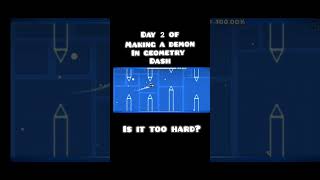 Day 2 of making a level in geometry dash geometrydash [upl. by Anabal741]