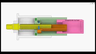 Screw 2stage telescopic actuator 2 [upl. by Meyeroff]