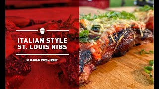 Italian Style St Louis Ribs  Kamado Joe Recipe [upl. by Oballa]