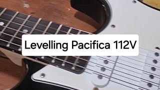 Vokel02B Proses Levelling dan Restring Yamaha Pacifica 112V bass guitar asmr relaxing [upl. by Ciapha409]