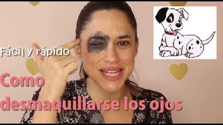 Como desmaquillarte los ojos facil y rapido  AndreaNMakeup [upl. by Emyaj314]