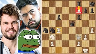 monkaS  Carlsen vs Nakamura  Lindores Abbey 2020 [upl. by Enirak]