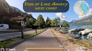 Tour du lac dAnnecy rive ouest  Tour of Lake Annecy west coast [upl. by Luy]