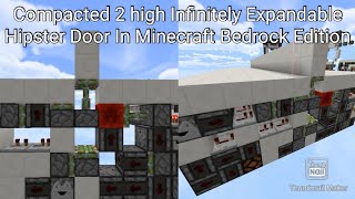 Tiny Infinitely Expandable 2 high Hipster door In Minecraft Bedrock  Minecraft Pocket Edition 65b [upl. by China923]