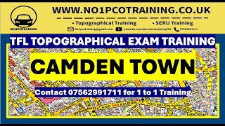 CAMDEN TRAINING ROUTE TFL TOPOGRAPHICAL SKILLS 2024PCO LICENCE LONDON [upl. by Ruy]