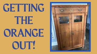 GET THE ORANGE OUT  Removing that Orange Color from Your Wood Cabinets 🍊🧡🍊 [upl. by Aja364]