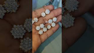 Gold Plated Cubic Zirconia Diamond Stud Earring WHATSAPP INQUIRY919099288626 [upl. by Briscoe]