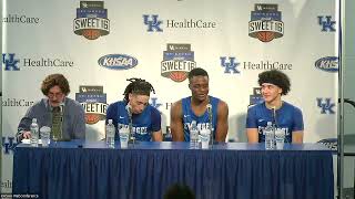 2024 UK Healthcare Boys Sweet 16 Trinity vs Evangel Christian Postgame Press Conference [upl. by Hanson]