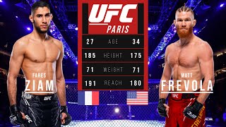 FARES ZIAM vs MATT FREVOLA FULL FIGHT UFC PARIS [upl. by Atteynod]