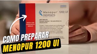 MENOPUR 1200UI Como se prepara  How to prepare  FIV [upl. by Aihsined747]