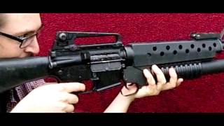 Tokyo Marui Custom Airsoft Recoil M16 Slow Motion [upl. by Hanej]