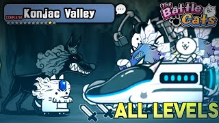 Battle Cats  All Levels  ZL11 Konjac Valley [upl. by Lucilla]