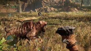 Farcry Primal  Sabre Tooth Tiger vs Bloodfang SabreTooth [upl. by Airehc]